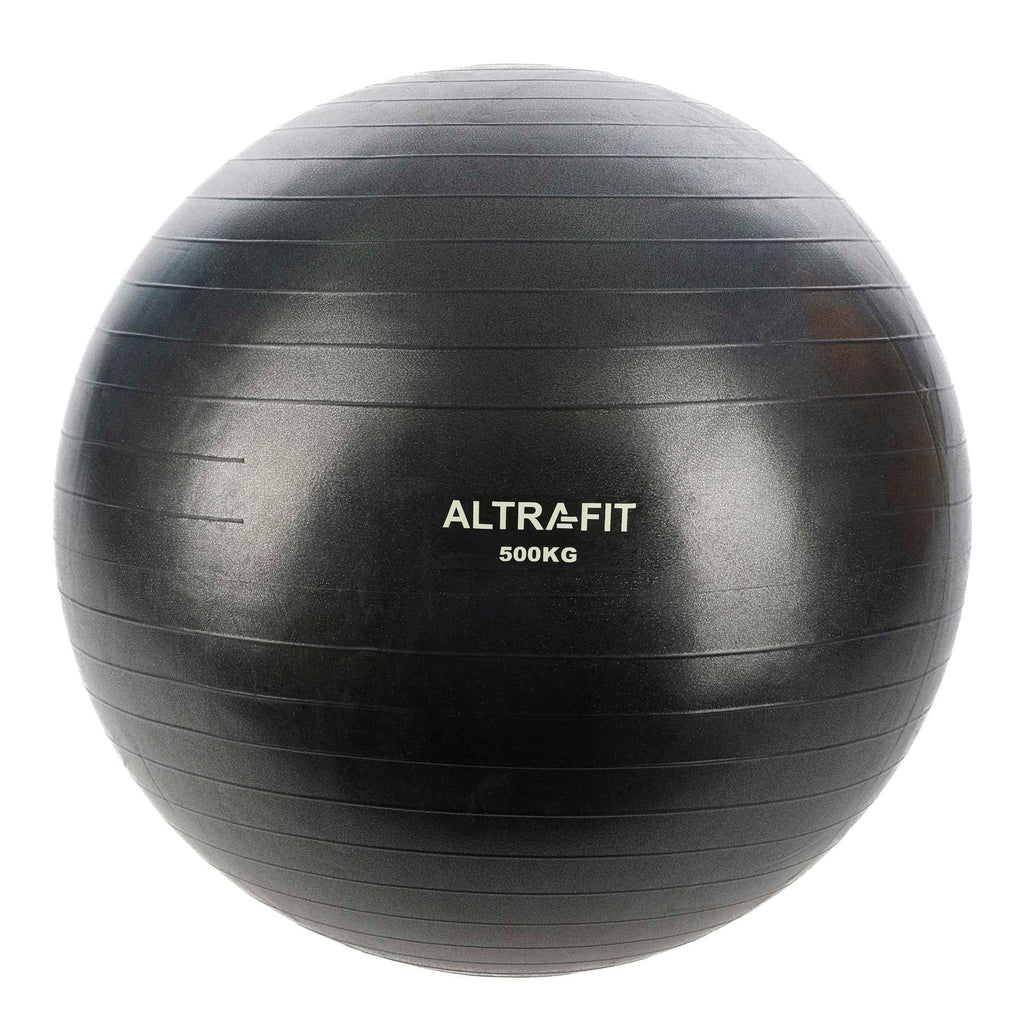 Gymnastikball 75 Cm - Inkl. Fußpumpe, Für Fitness, Yoga, Physio (Schwarz)