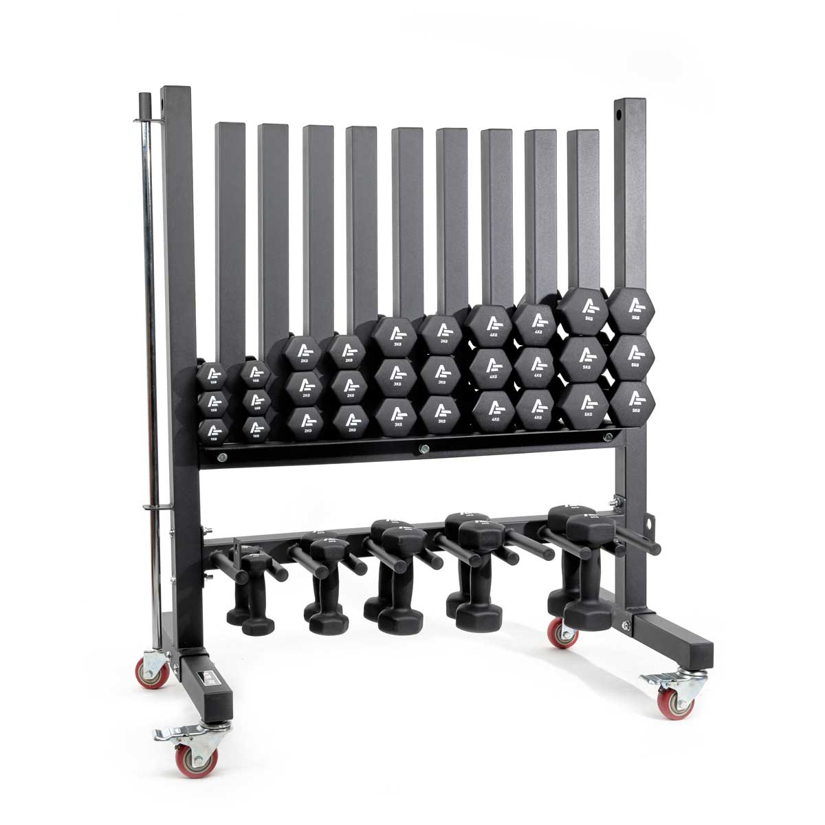 Studio Dumbbell Rack on Wheels (Max load 250kg) - Altrafit